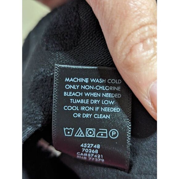 Ann Taylor Women's 0P Black Tonal Polka Dot Pencil Skirt - Picture 6 of 6